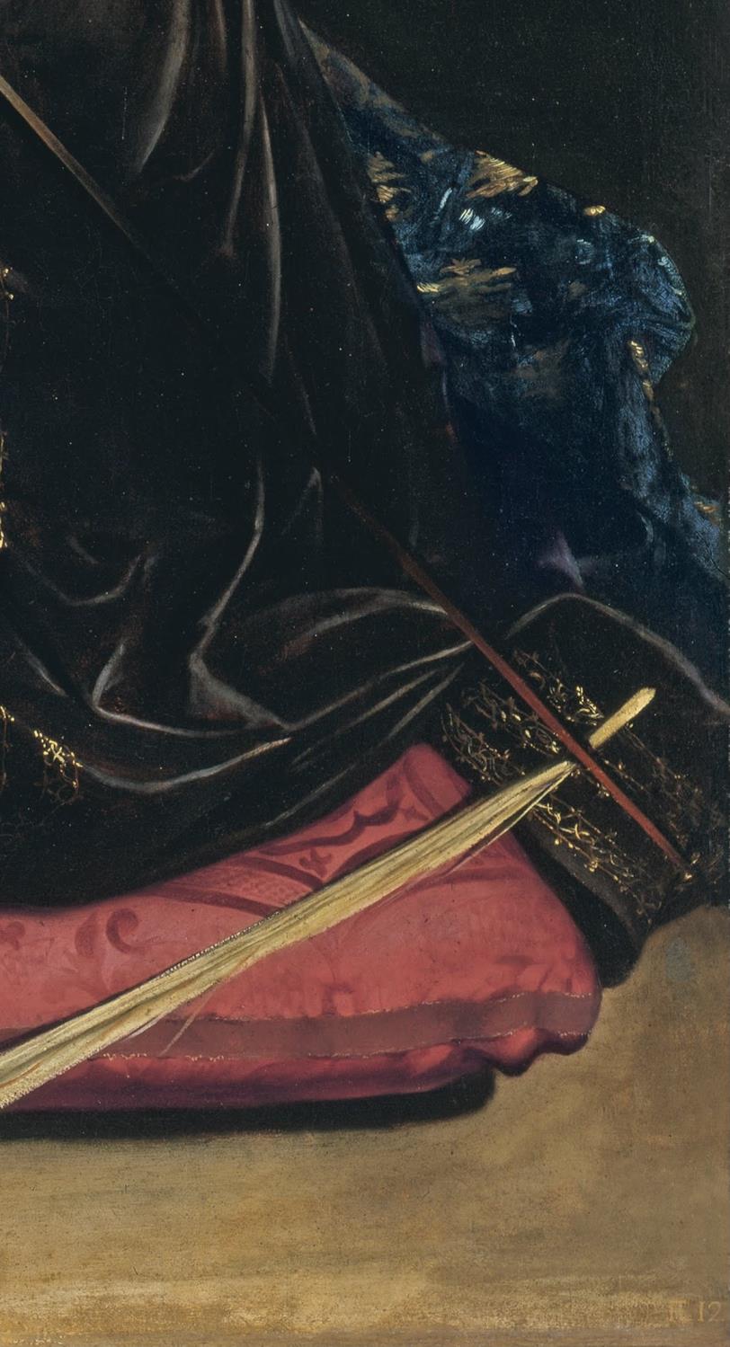 <p>Caravaggio,</p><p class="has-focus"> Sv. Kateřina Alexandrijská,</p><p class="has-focus"> 1597-1598 </p><p class="has-focus">+ detail </p><p></p>