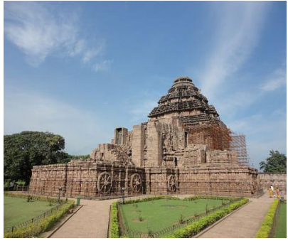 <p>North Indian temples with curvilinear towers and elaborate carvings above the Garbhagriha.</p>
