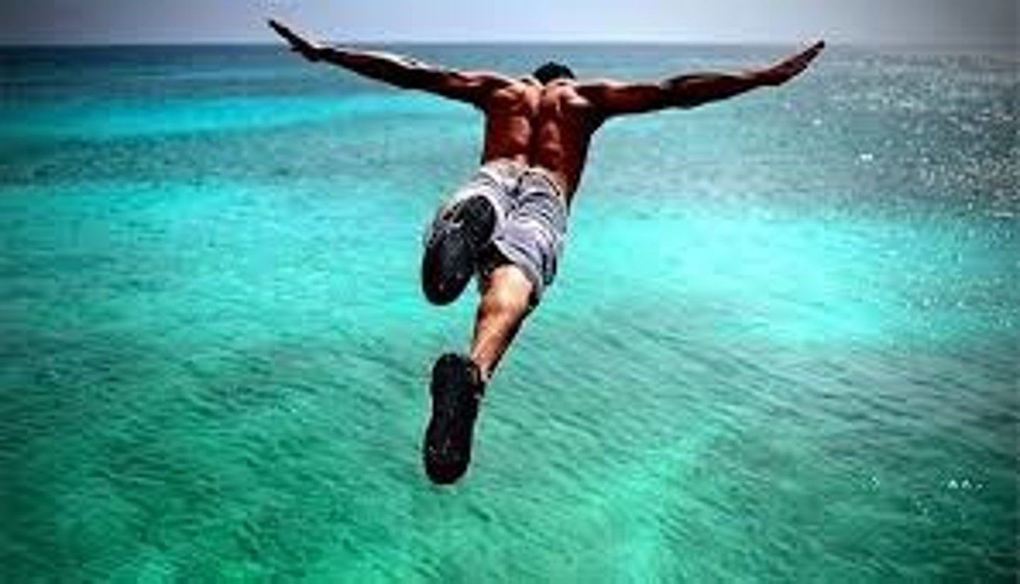 <p>to take the plunge (decide to do sthg)</p>