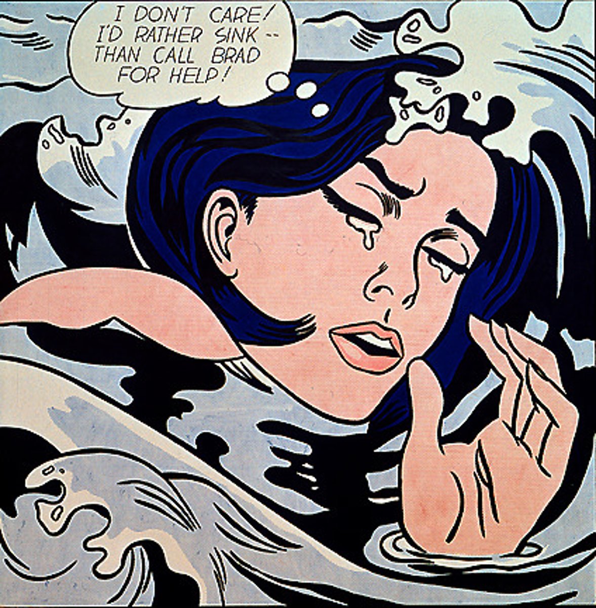 <p>roy Lichtenstein, damsel in disrtress, contemporary beauty standards</p>