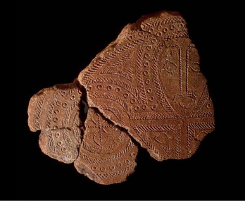 <p>made by the Lapita (ancient Pacific Islander culture), Solomon/Reef Islands, neolithic, incised terracotta</p>