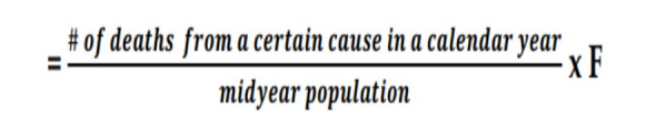 <ul><li><p>mortality rate from specific diseases or conditions</p></li><li><p>used in determining the leading cause of mortality</p></li></ul><p></p>