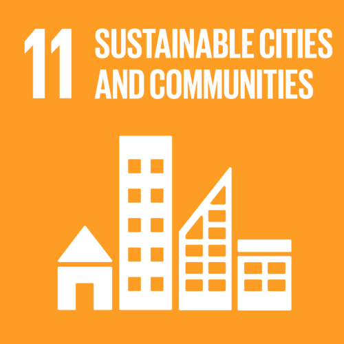<p>Sustainable Cities and Communities</p><p>Aims to make cities and human settlements inclusive, safe, resilient and sustainable.</p>