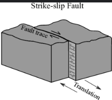 <p><strong><mark data-color="rgba(0, 0, 0, 0)" style="background-color: rgba(0, 0, 0, 0); color: inherit">movement of the two blocks is horizontal and parallel to the strike of the fault, meaning they slide past each other</mark></strong><span>.</span></p>