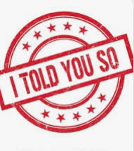 <p>told</p>