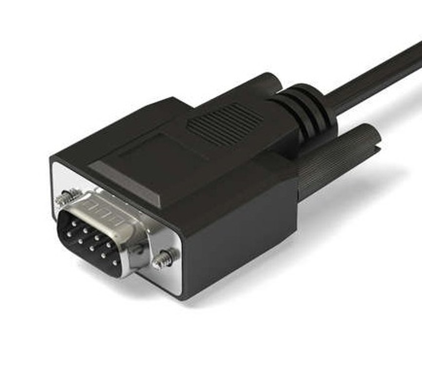 <p>D-subminiature, size B</p><p>9-pin connector used to send RS-232 signals to a serial port.</p><p>Commonly used for switches, routers, firewalls, and other networking devices.</p>