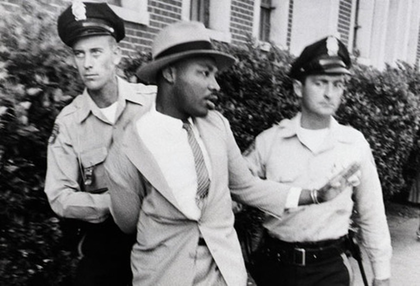 <p>nonviolence, civil disobedience, sit-ins; Dr. Martin Luther King Jr.; led to Civil Rights Act</p>