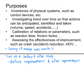 <p>What are traffic studies types</p>