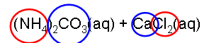 <p>identify whether the following reaction has any (in)soluble components and forms precipitate</p>