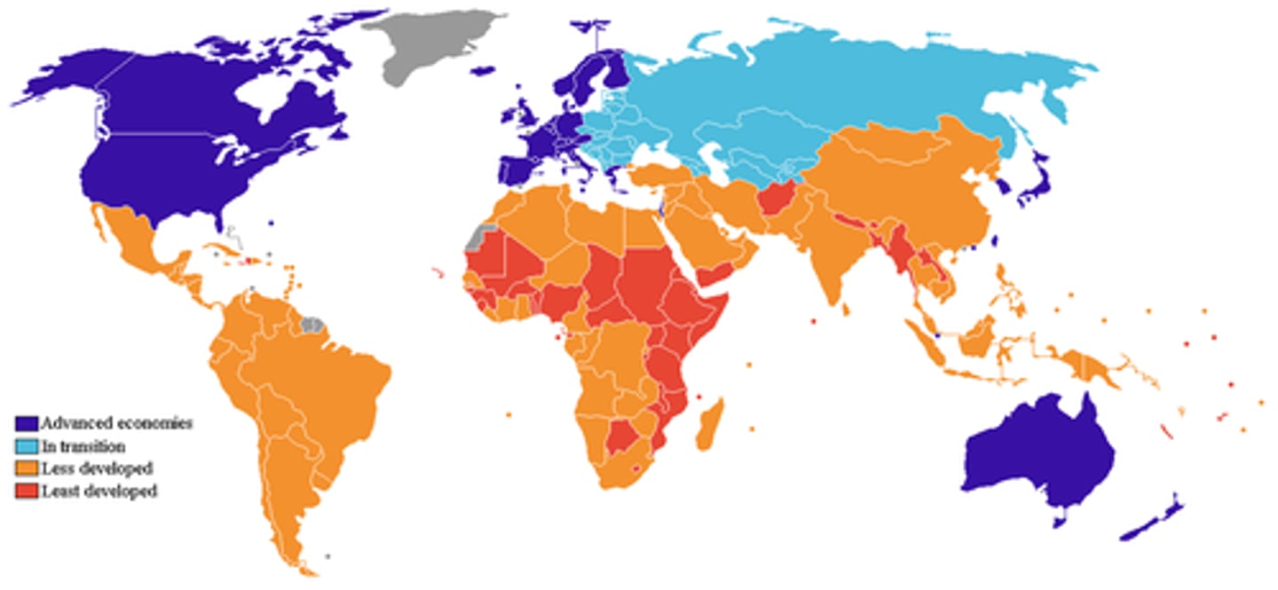 <p>países con poco progreso económico</p>