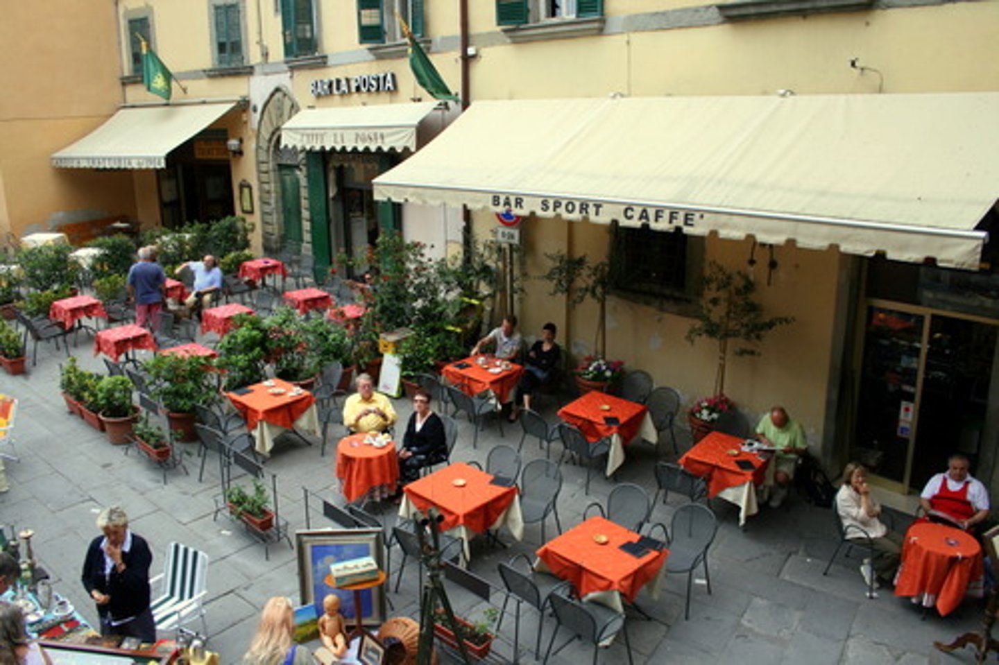 <p>a café terrace/outdoor patio</p>