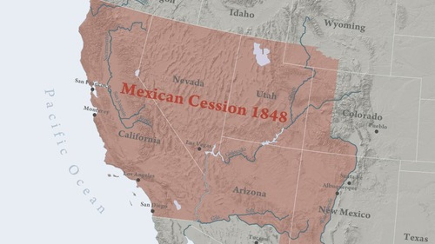 <p>The 1848 agreement in which Mexico ceded a large portion of its territory to the U.S. after the Mexican-American War.</p>