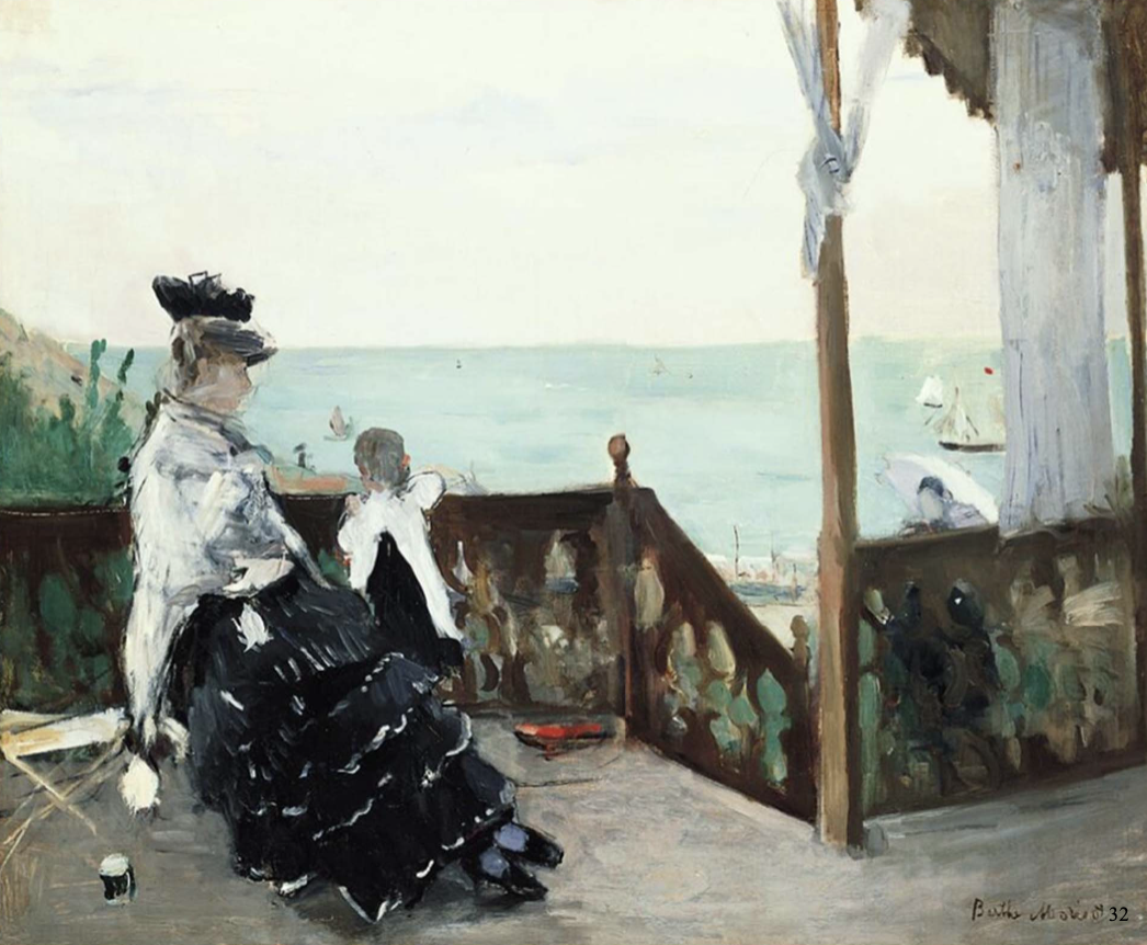 <p>In a Villa at the Seaside, Berthe Morisot 1874</p>