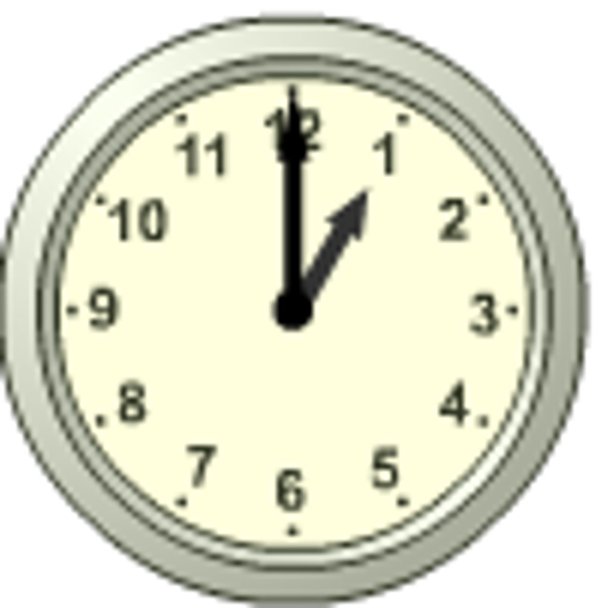 <p>at 1:00</p>