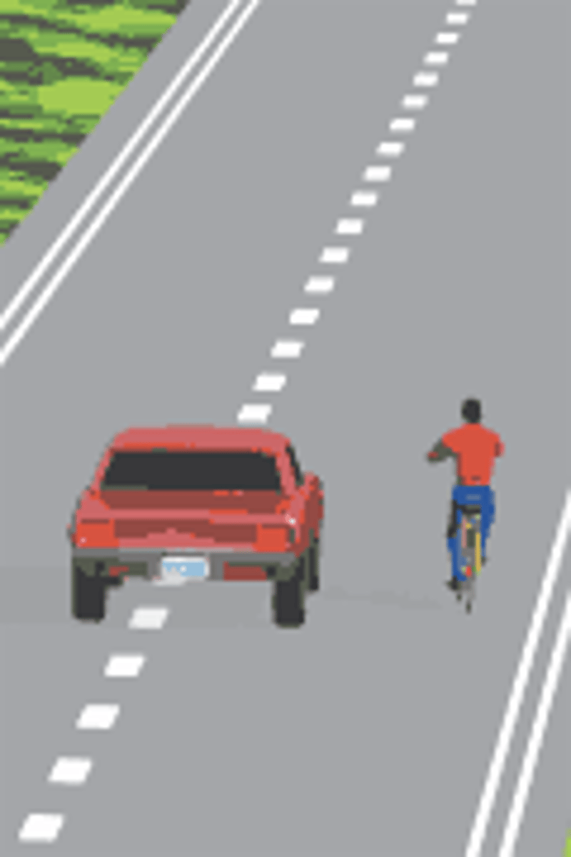 <p>merge/change into another lane.. when you can't change lanes leave at least 3 feet between.. if you can't do that then wait till three feet of clearance can be given.</p>