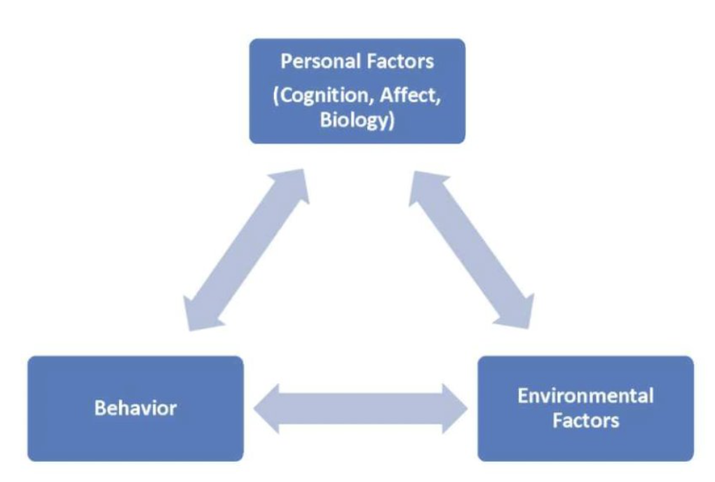 <ul><li><p><span style="font-family: Arial">Social Cognitive Theory (SCT) emphasizes self-efficacy beliefs as central to motivation, well-being, and personal achievement.</span></p></li></ul><p></p>