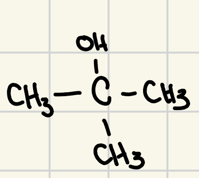 <p>to be oxidized an alcohol must have a hydrogen atom directly bonded to the carbon of the functional group </p><ul><li><p>picture cannot be oxidized because there is no H atom bonded to the functional group carbon</p></li></ul><p></p>