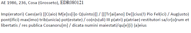 <p>AE, Cosa (Grosseto)</p>