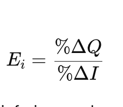 <p><span><span>Formula for </span></span><em>which elasticity</em></p>