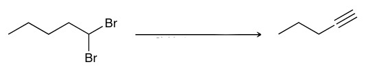 <p>preparation of alkyne from dihalide</p>
