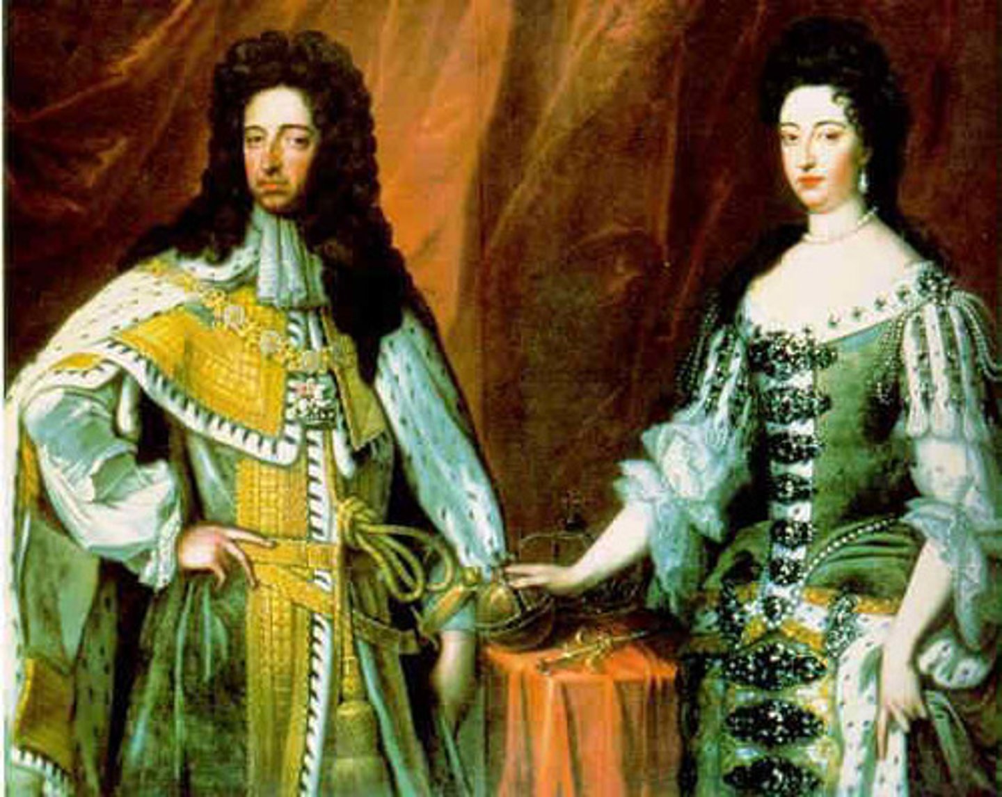 <p>Protestant monarchs who assumed the English throne as a result of the Glorious Revolution.</p>