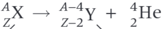 <p>What is the parent nucleus in the decay equation shown?</p>