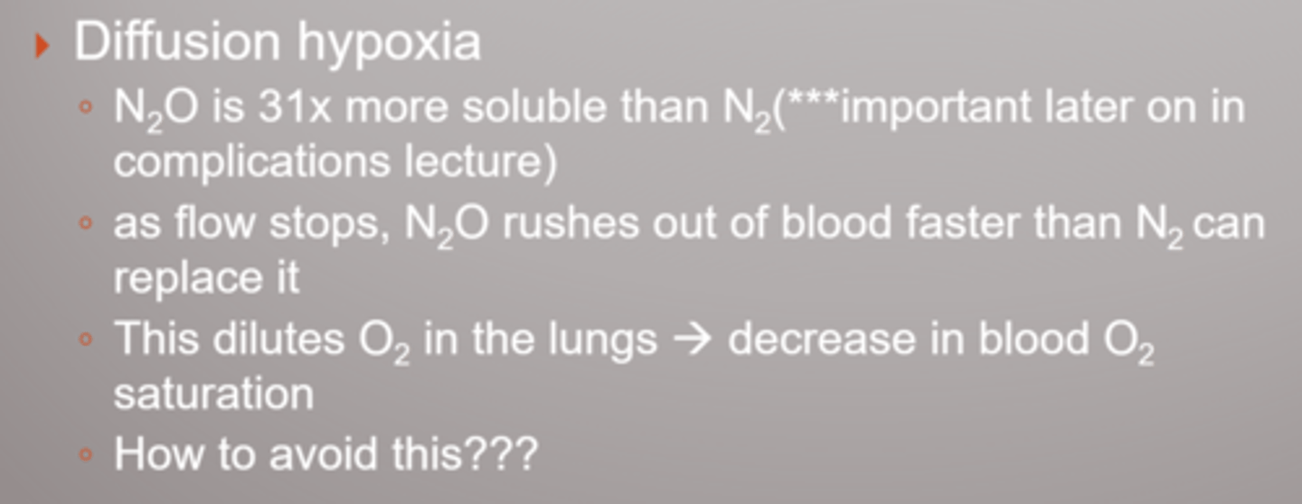 <p>A. diffusion hypoxia.</p>