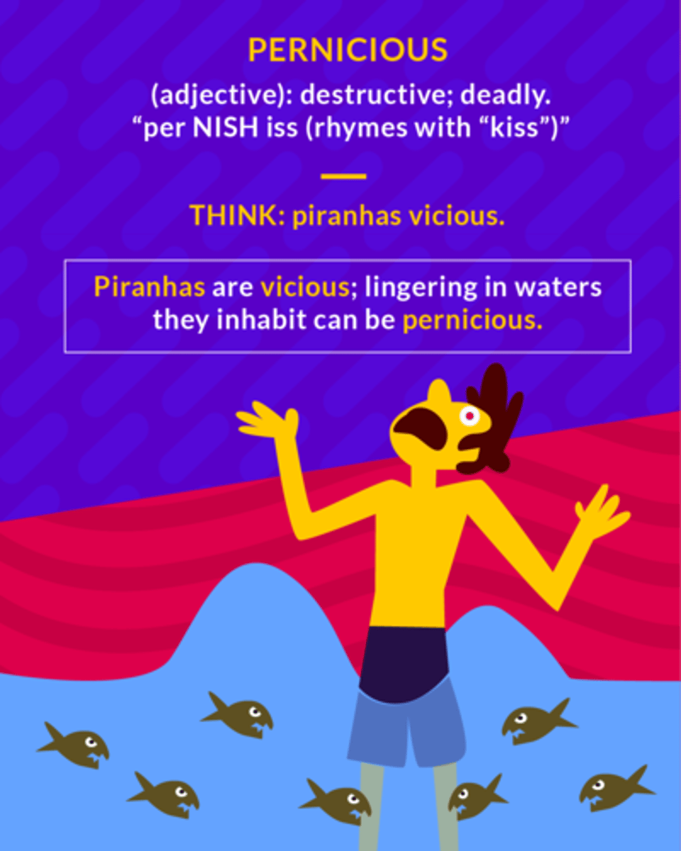 <p>(adj.) extremely harmful; deadly, fatal</p><p>(adj.) deadly</p>