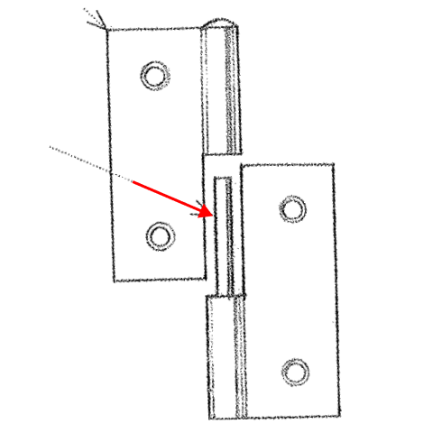 <p><span>A pin or bolt on which something turns, such as the gudgeon of a hinge</span></p>