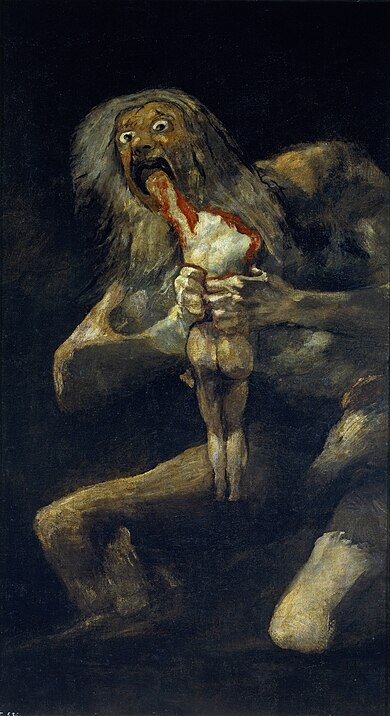 <p>Goya, Saturn Devouring his Children, 1823<br><em>Romanticism</em></p>