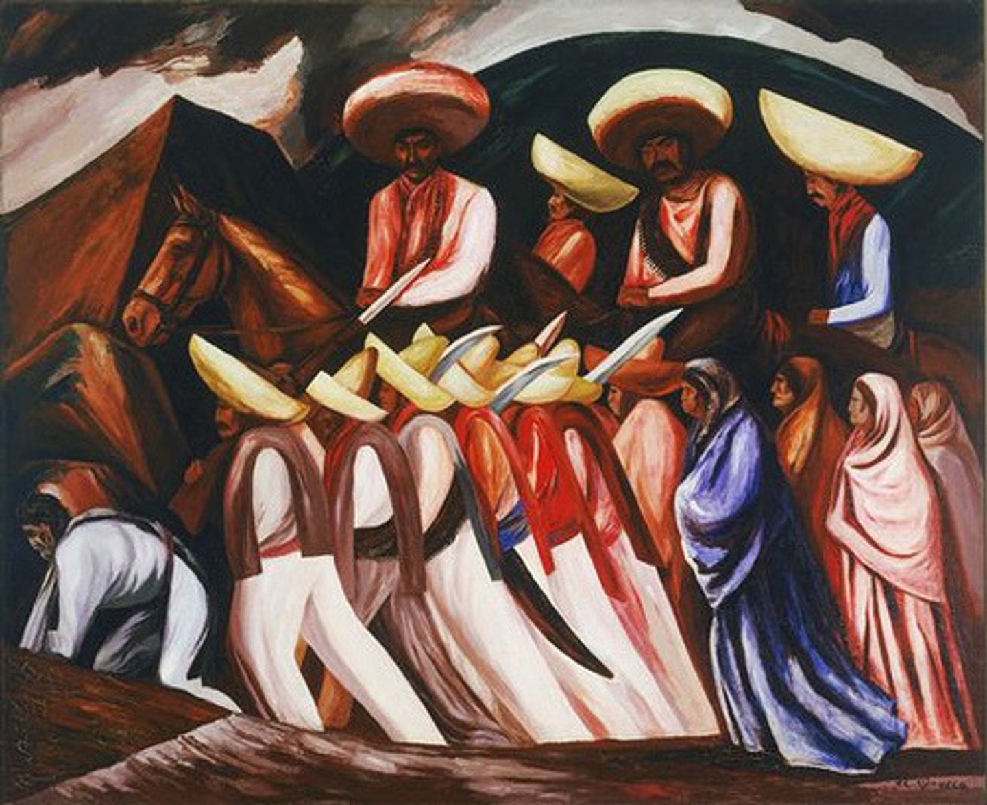 <p>Much more critical of the government<br>Chaotic looking<br>Non-linear themes<br>Triumph of death painting influenced his works</p>