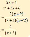 <p>2 / x + 3</p>