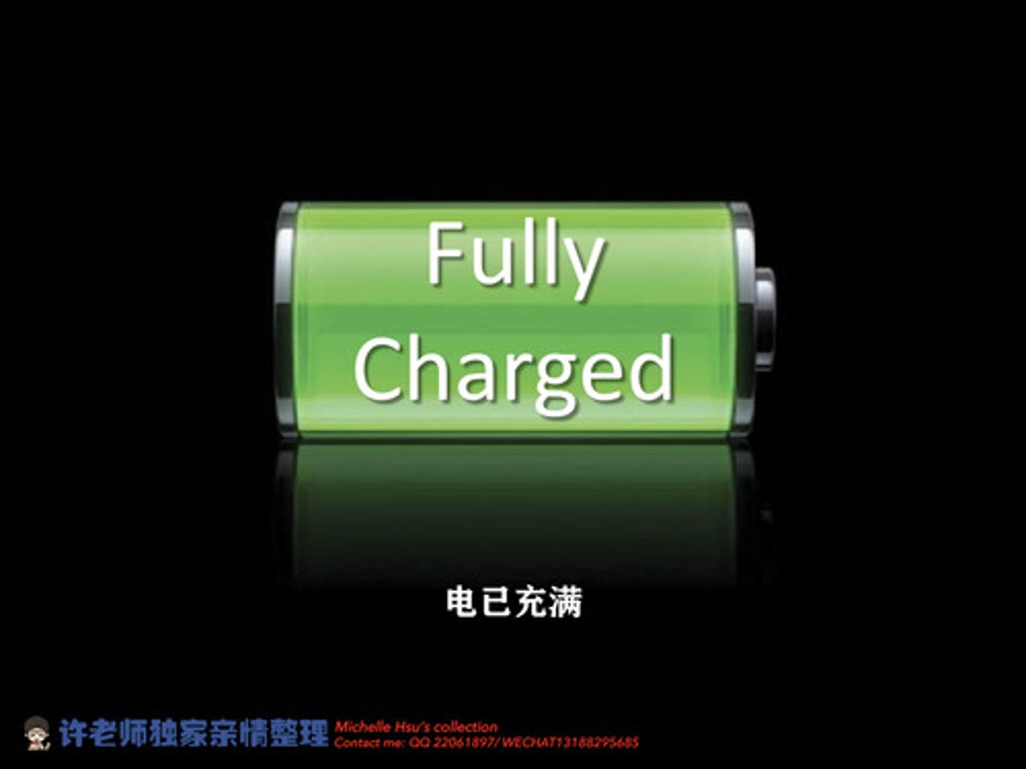 <p>a charged battery</p>