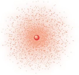 <p>Atomic model that includes a nucleus and a cloud of electron probability around it </p>