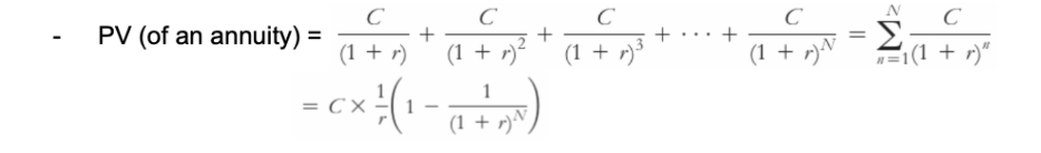 <p>&nbsp;A stream of equal cash flows paid at regular intervals for a fixed number of payments. The first payment is given at the end of the first term.</p>