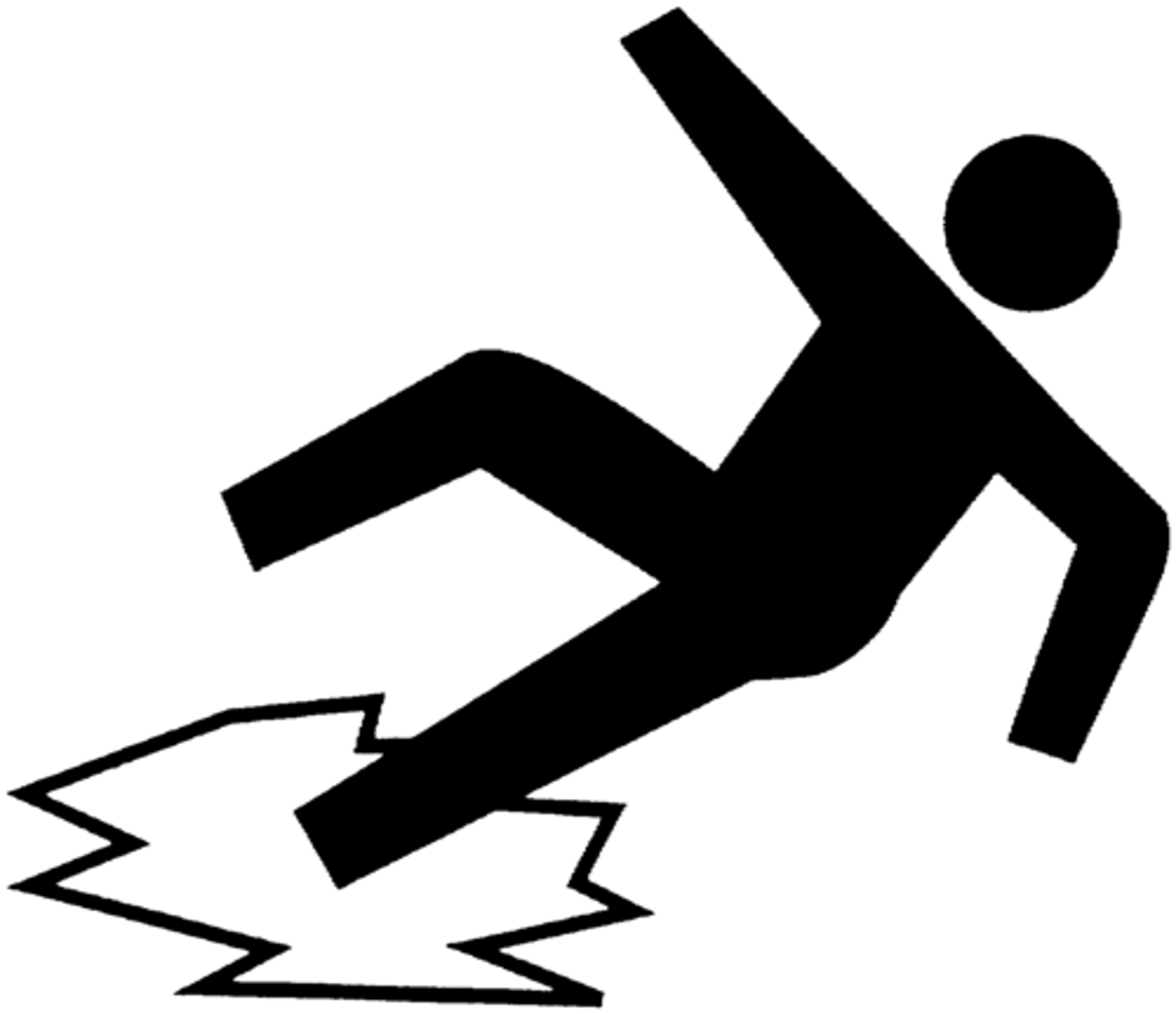 <p>you fall</p>