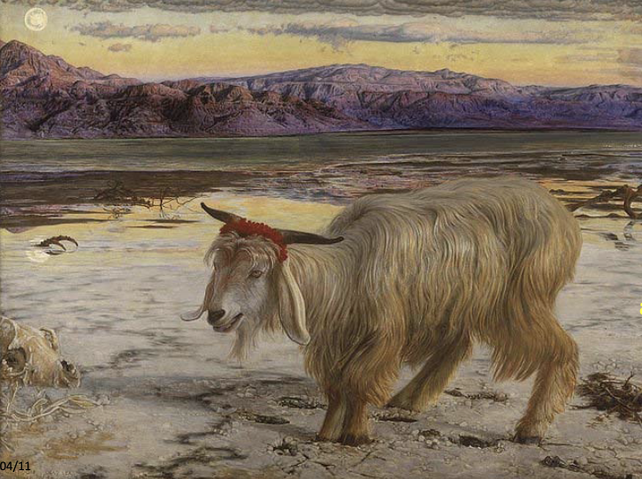 <p>Scapegoat. William Holman Hunt 1854</p>