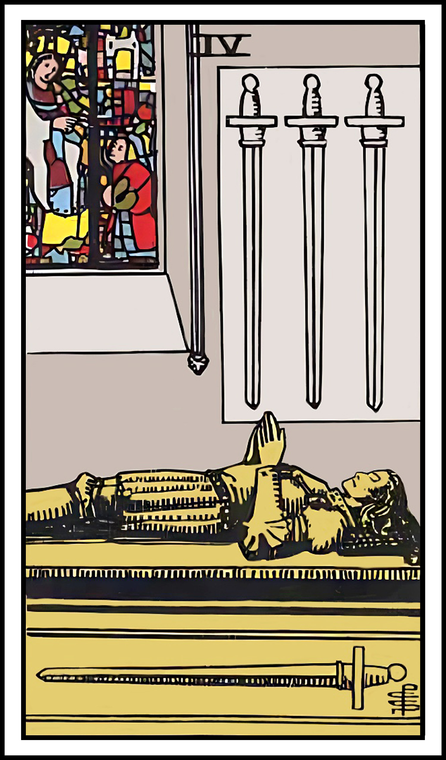<p>4 of swords</p>