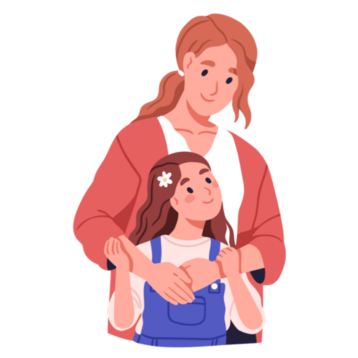 <p>are a woman and her female child.</p><p>A ___________________ often enjoy shopping or cooking together.</p>