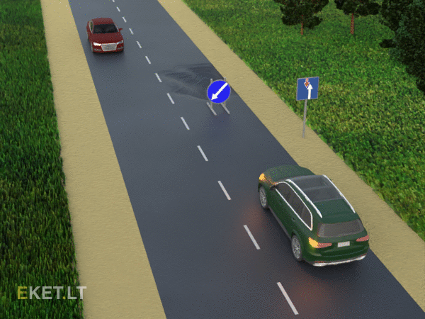 <p>The red car must give way:</p>