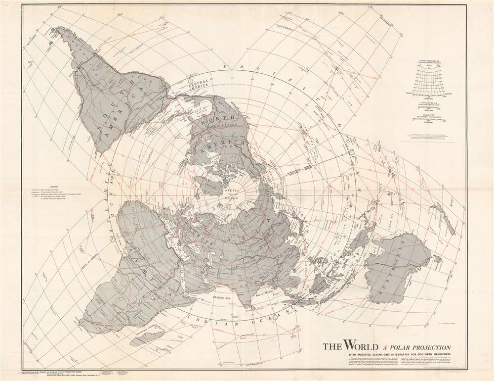 <p><strong>type of equidistant projection that includes one of the poles at its center</strong></p>