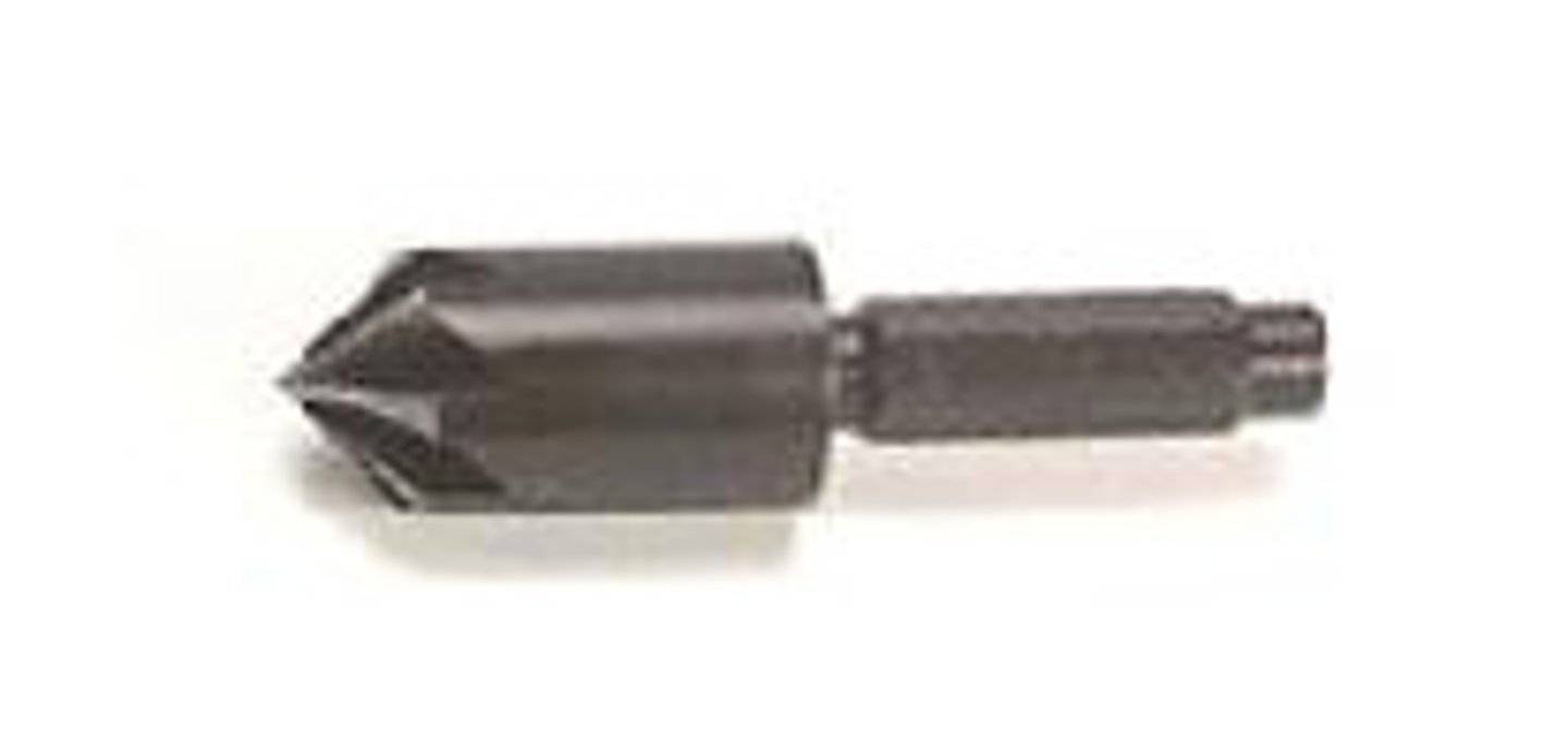 <p>flaring top of hole for recessing head for flathead screw or bolt</p>
