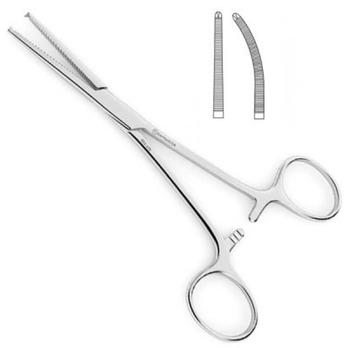 <p>traumatic toothed clamp</p><p>-hold tissue that will be removed</p>