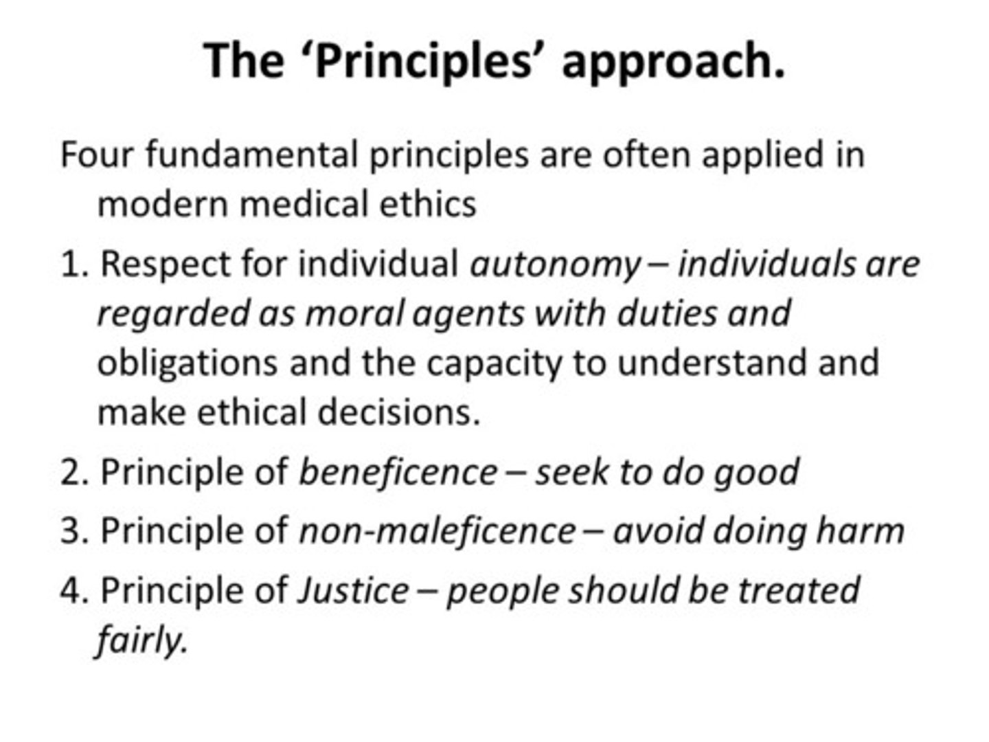 <p>Beneficence is the obligation to act in the patient's best interest, whereas Nonmaleficence is an obligation to avoid treatments that may cause more harm than good. There is a fine line between the two!</p>