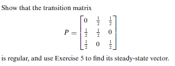 Show that this matrix is regular.