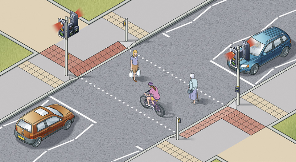 <p><span>A Toucan crossing is </span><strong><mark data-color="rgb(52, 69, 127)" style="background-color: rgb(52, 69, 127); color: inherit">a type of traffic-controlled pedestrian crossing that allows both pedestrians and cyclists to cross simultaneously</mark></strong></p>