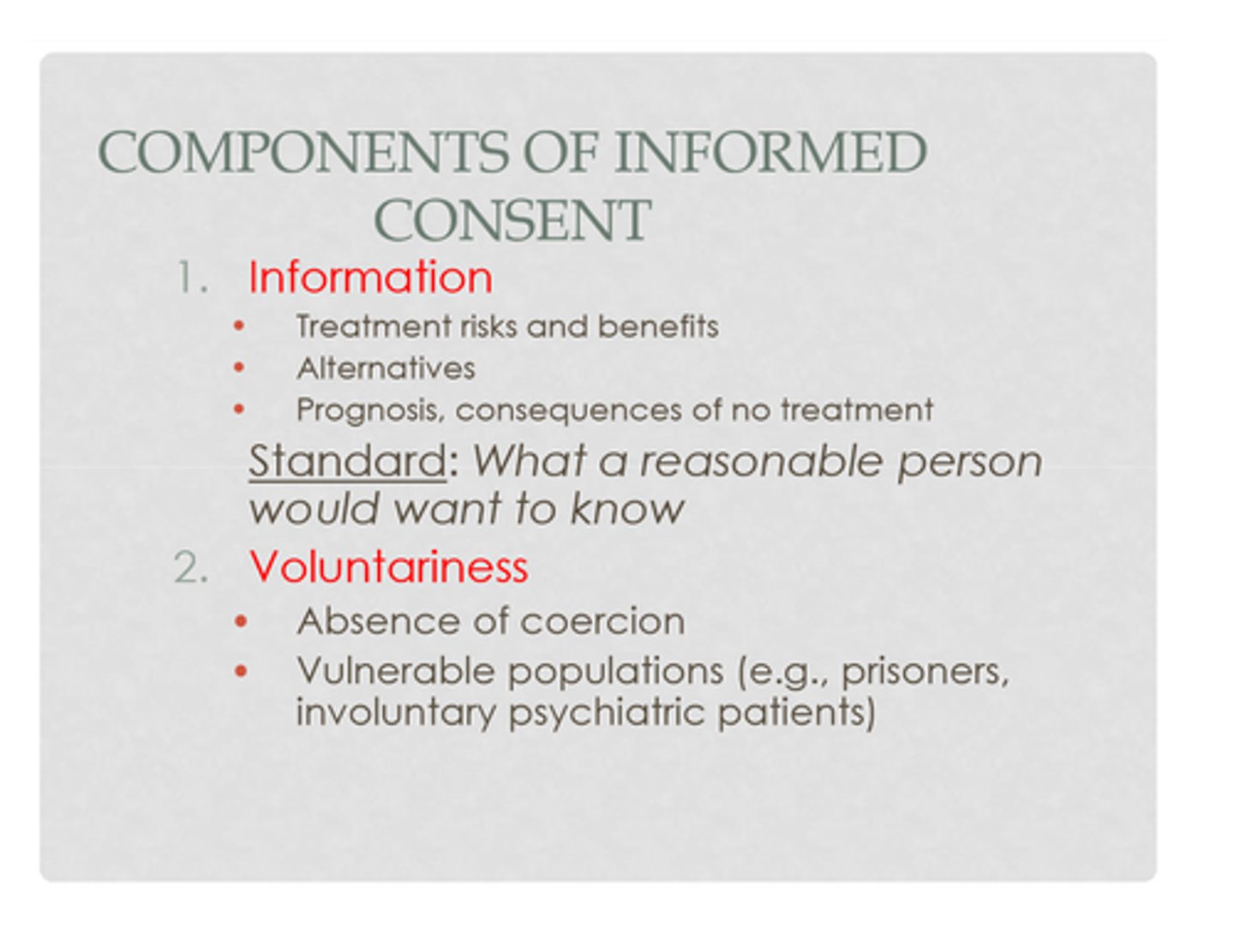 <p>Giving potential participants sufficient information about research</p>