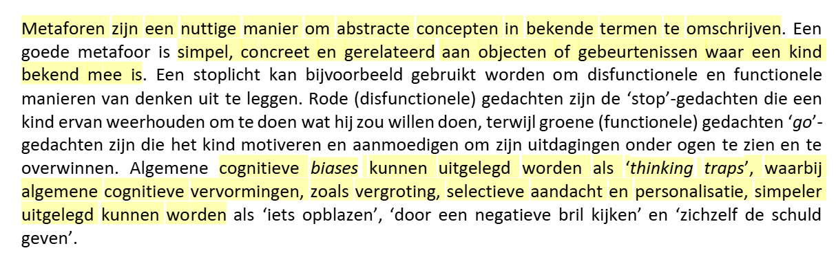 <p>Om abstracte concepten in bekende termen te omschrijven. </p>