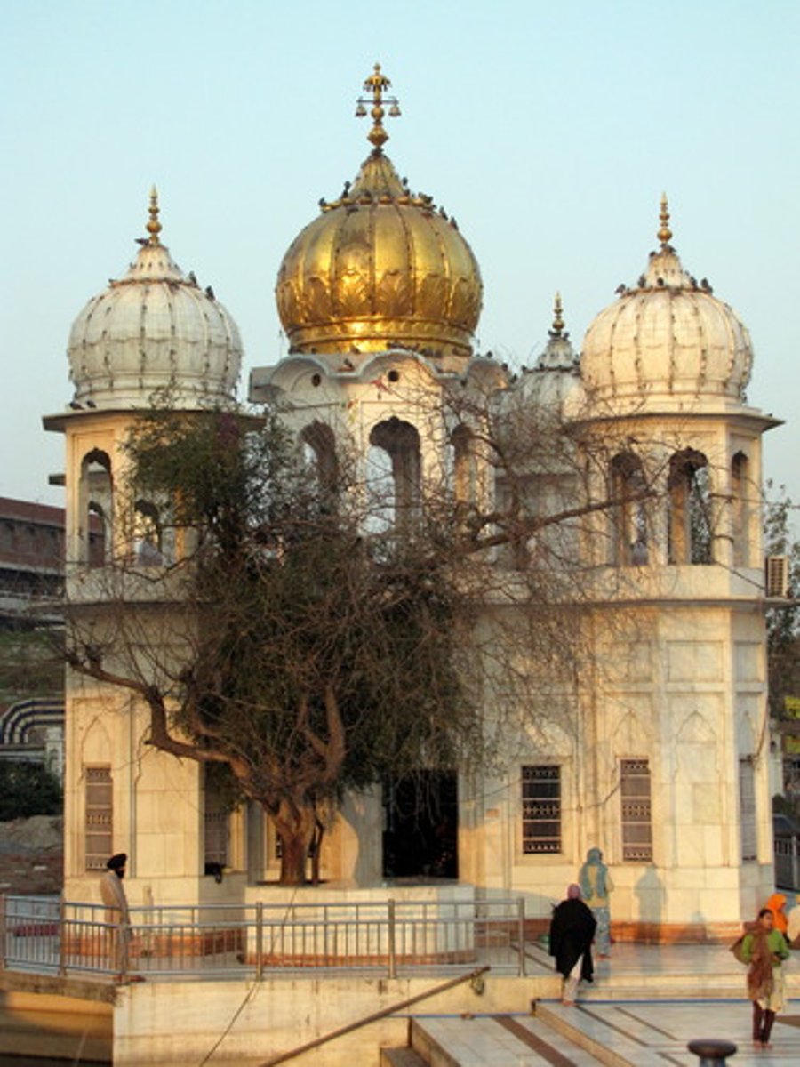 <p>main Sikh place of prayer and religous observance. main hall is plainly decorated w/ no statues, signs aor seating. main object is scripture, guru granth sahib placed of honor in the front. sikhs visit whenever they want, no specific day</p>