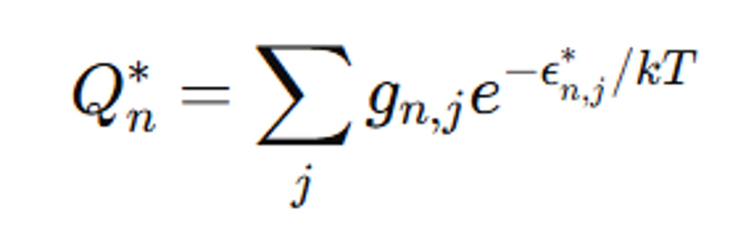 <p>weighted sum over all available energy states</p><p>"A measure of the average number of excited states"</p>